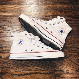 White converse high tops